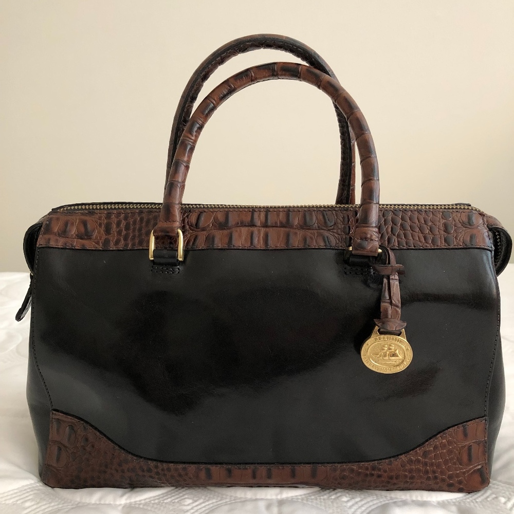 Brahmin Crandall Black Tuscan Satchel